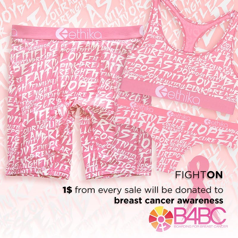 Ethika on X: It's October and that means our Breast Cancer Awareness pairs  are back! These styles are only $10 and $1 from every sale will be donated  to @b4bc. Get them